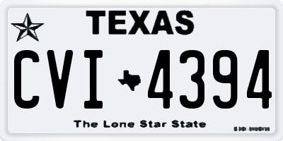 TX license plate CVI4394