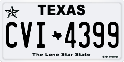 TX license plate CVI4399