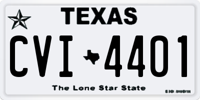 TX license plate CVI4401