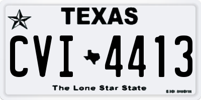 TX license plate CVI4413
