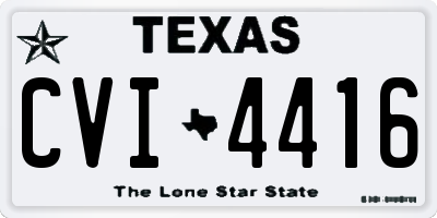 TX license plate CVI4416
