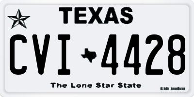 TX license plate CVI4428