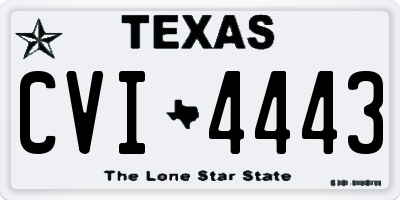 TX license plate CVI4443