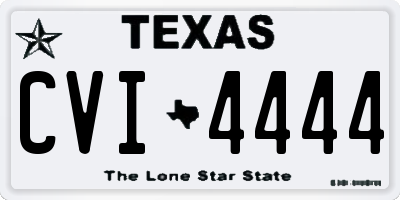 TX license plate CVI4444