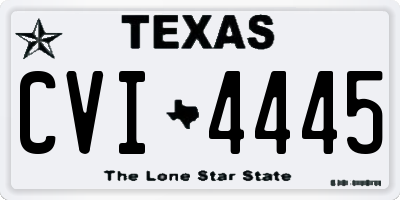 TX license plate CVI4445