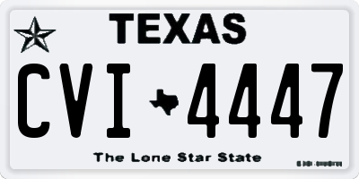 TX license plate CVI4447