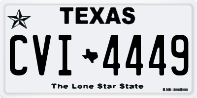 TX license plate CVI4449