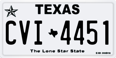 TX license plate CVI4451