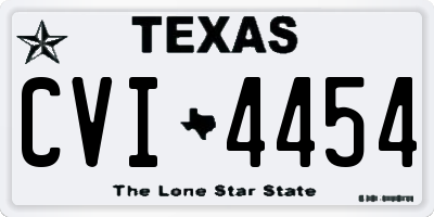 TX license plate CVI4454