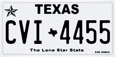TX license plate CVI4455