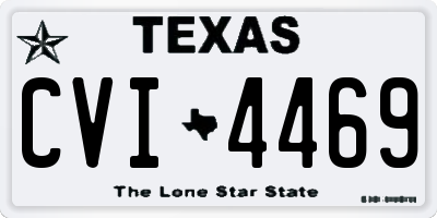 TX license plate CVI4469