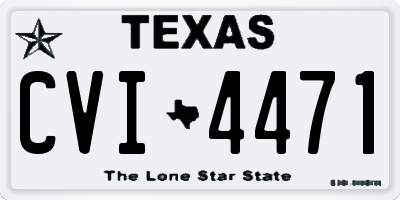 TX license plate CVI4471