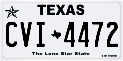 TX license plate CVI4472