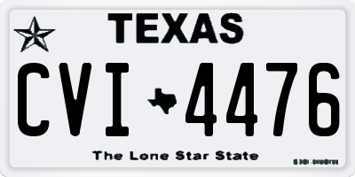 TX license plate CVI4476