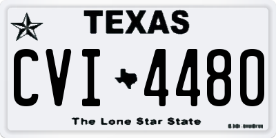 TX license plate CVI4480