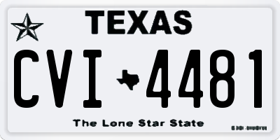 TX license plate CVI4481