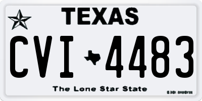 TX license plate CVI4483