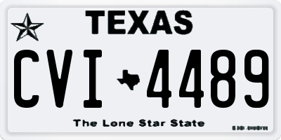TX license plate CVI4489