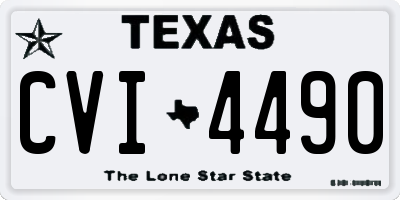 TX license plate CVI4490