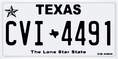 TX license plate CVI4491
