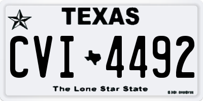 TX license plate CVI4492