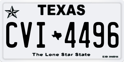 TX license plate CVI4496