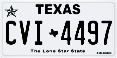 TX license plate CVI4497