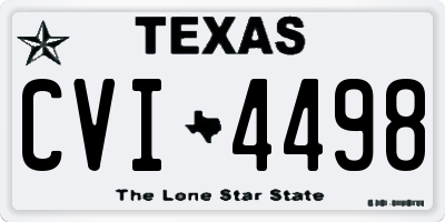 TX license plate CVI4498