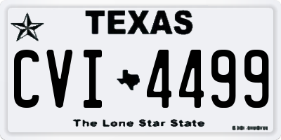 TX license plate CVI4499