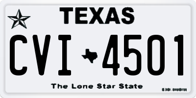 TX license plate CVI4501