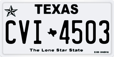 TX license plate CVI4503