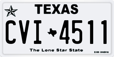 TX license plate CVI4511