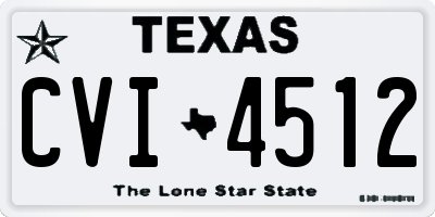 TX license plate CVI4512