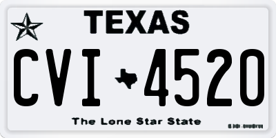 TX license plate CVI4520