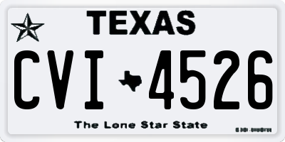 TX license plate CVI4526
