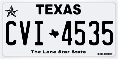 TX license plate CVI4535