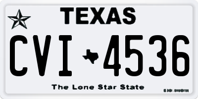 TX license plate CVI4536
