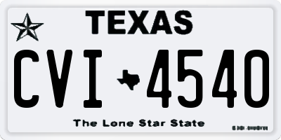 TX license plate CVI4540