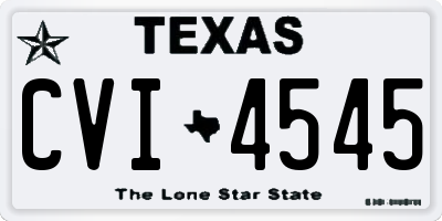 TX license plate CVI4545