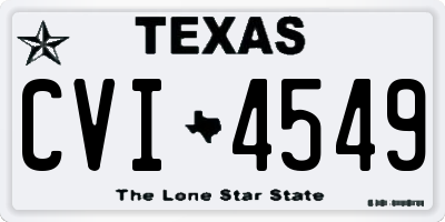 TX license plate CVI4549