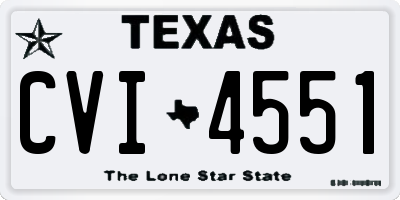 TX license plate CVI4551