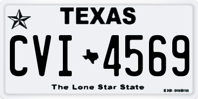 TX license plate CVI4569
