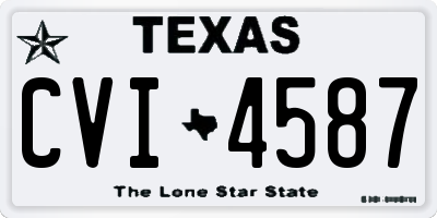 TX license plate CVI4587