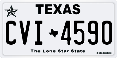 TX license plate CVI4590