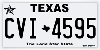 TX license plate CVI4595
