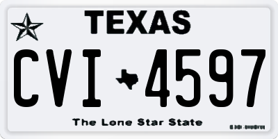 TX license plate CVI4597