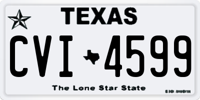TX license plate CVI4599