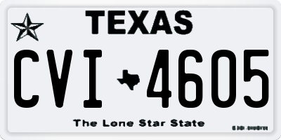 TX license plate CVI4605