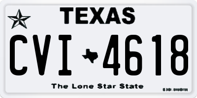 TX license plate CVI4618