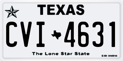 TX license plate CVI4631